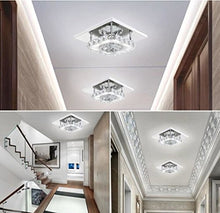 Carica l&#39;immagine nel visualizzatore di Gallery, Plafoniera Lampada cristallo lampada da soffitto acciaio inossidabile LED...