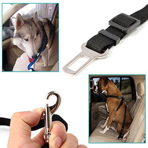Neuftech Cani Guinzaglio Cintura di Sicurezza Auto Regolabile Per Cane Nero