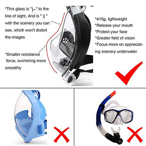 SFUN Maschera da Snorkel, per Snorkeling, easybreath L-XL, rosa L-XL