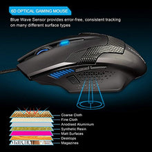 Carica l&#39;immagine nel visualizzatore di Gallery, TECKNET Mouse Gaming, Raptor da Gioco USB Ottico, 3200 DPI con 1, Nero