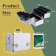 Carica l&#39;immagine nel visualizzatore di Gallery, Joligrace Valigetta Trucchi Beauty Case Valigia Porta Silver