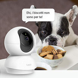 TP-Link Telecamera Wi-Fi Interno, Videocamera sorveglianza 1080P, Visione Notturna, Audio Bidirezionale, Notifiche in tempo reale del sensore di movimento(Tapo C200)
