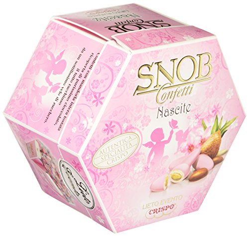 Confetti Crispo Snob con mandorla intera tostata, Rosa, 1...