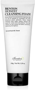 BENTON Honest Cleansing Foam 150g (5.29 oz.) - Detergente schiumogeno idratante contenente olio di semi di camelia japonica e olio di palma, bolle elastiche cremose e fini