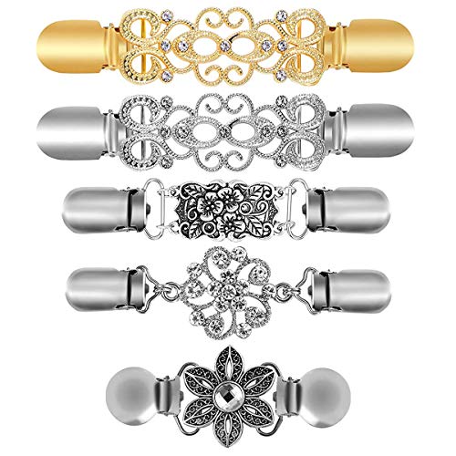 NATUCE 5 Pezzi Cardigan Clip Retro Fiori Maglione Scialle Colletto... - Ilgrandebazar