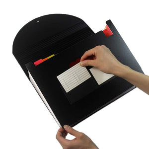 MonQi Cartella Portadocumenti con Coperchio, 24 Tasche, per 24 Tasche