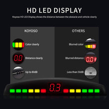 Carica l&#39;immagine nel visualizzatore di Gallery, KOYOSO Sensori Di Parcheggio Auto, Posteriore Kit LED Display Nero - Ilgrandebazar