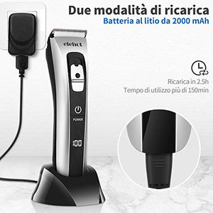 Tagliacapelli Uomo Professionale Regolabarba Elettrico Lama Regolabile... - Ilgrandebazar