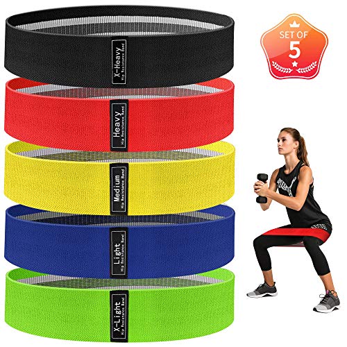 Bande Elastiche Fitness, [Set di 5] Fasce Lattice Antiscivoli...