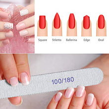 Carica l&#39;immagine nel visualizzatore di Gallery, Lime unghie, URAQT 15 Pezzi Set Lima Per Unghie Gel, Lavabile a Doppia Faccia, per manicure e nail art in gel acrilico. Dimensioni grana 100/180