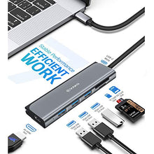 Carica l&#39;immagine nel visualizzatore di Gallery, VaKo Hub USB C 4K Adattatore HDMI 7 Porte con 3 3.0, Lettore di...