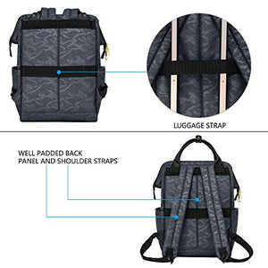 KROSER Zaino per Laptop 15,6 Pollici Elegante Grigio Mimetico