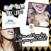 Carica l&#39;immagine nel visualizzatore di Gallery, Joker Grillz Suicide Squad 24k placcato in oro bianco per bocca e... - Ilgrandebazar