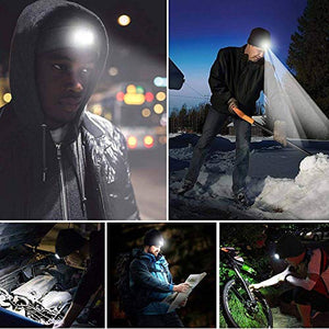 COTOP Cappello Uomo Illuminato Berretto 4 LED, con Luce LED Nero