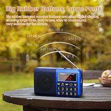 Carica l&#39;immagine nel visualizzatore di Gallery, PRUNUS L-238SW Radio Portatile SW FM AM(MW) SD USB MP3 con Azzurro/Blu