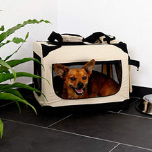 Carica l'immagine nel visualizzatore di Gallery, dibea TB10040, Borsa Trasportino per cani, Scatola (S) 50x34x36 cm, Beige