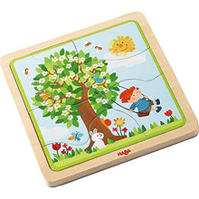 Carica l&#39;immagine nel visualizzatore di Gallery, HABA Favorite Season in Legno Puzzle verde - Ilgrandebazar
