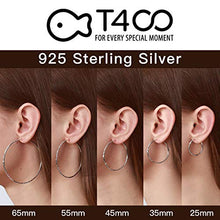 Carica l&#39;immagine nel visualizzatore di Gallery, T400 Jewelers Orecchini Cerchio Argento Sterling 925 Diamond Cut Creoli 55mm