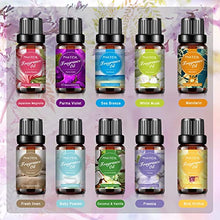 Carica l'immagine nel visualizzatore di Gallery, PHATOIL Oli Essenziali Profumo Set 10 x 10 ml Muschio Bianco Cocco Vaniglia Lino Fresco Brezza Marina Viola Orchidea Nera Cipria Magnolia Giapponese Mandarino Fresia