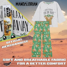 Carica l&#39;immagine nel visualizzatore di Gallery, Disney Pigiama Donna - Pigiama Donna Cotone Lungo a Manica Corta S-XL Pigiami Due Pezzi - Regali Donna (Verde Baby Yoda, L)