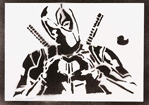 Poster Deadpool Handmade Graffiti Street Art - Artwork