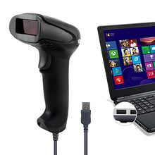 Carica l&#39;immagine nel visualizzatore di Gallery, NETUM Handheld Laser Barcode Scanner Portable USB Wired 1D Cable Reader Black