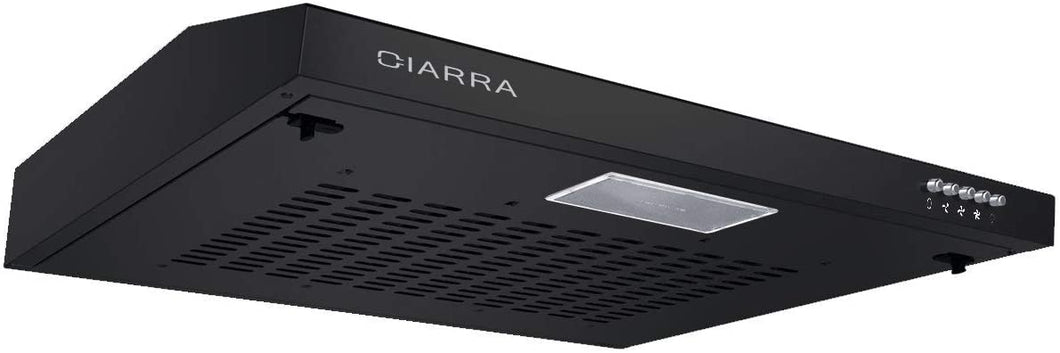 CIARRA CBCB6903 Cappa Aspirante Sottopensile da 60 CM, Montaggio a Parete, con Ventola Estrattore, Nero