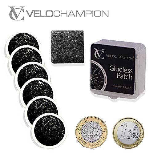 VeloChampion - Kit di toppe autoadesive leggere per riparazione pneumatici...