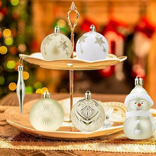 Carica l'immagine nel visualizzatore di Gallery, NINGESHOP Palline di Natale 70pz Decorazioni Albero di Natale,Palline per Albero di Natale addobbi Natalizi in Argento e Bianca,Palline Albero di Natale,Regalo Natale Decorazioni Natalizie per la Casa