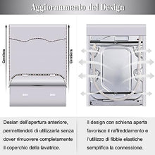 Carica l&#39;immagine nel visualizzatore di Gallery, Coprilavatrice da Esterno Impermeabile, Coprilavatrice da Interno Spesso Argentato, Copri Lavatrice Esterni con Apertura Anteriore, Copri Asciugatrice da Esterno Protezione Solare, 60 * 64 * 85 CM
