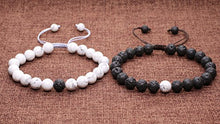 Carica l&#39;immagine nel visualizzatore di Gallery, COAI Coppia Bracciali della Distanza per Lui e Per Lei, Alite, Pietra Lavica