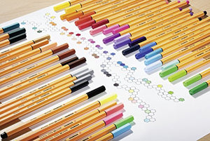 Fineliner - STABILO point 88 - Rollerset con 30 Colori assortiti - Ilgrandebazar