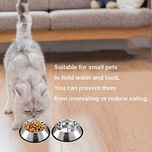 Carica l&#39;immagine nel visualizzatore di Gallery, Jiuhao - Ciotole per gatti, 2 pezzi, uso alimentare, in acciaio inox,...