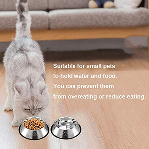 Jiuhao - Ciotole per gatti, 2 pezzi, uso alimentare, in acciaio inox,...