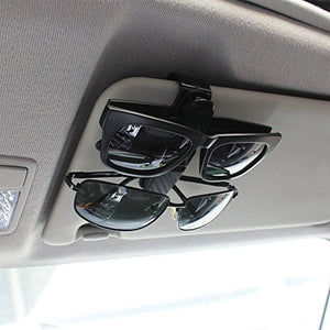 FineGood - Set di 2 supporti per occhiali da sole auto, con clip per...