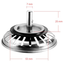 Carica l&#39;immagine nel visualizzatore di Gallery, Anpro Tappo filtro lavello cucina in acciaio inox 304 78mm - Ilgrandebazar