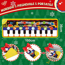 Carica l'immagine nel visualizzatore di Gallery, RenFox Tappeto Musicale, Piano Mat Tastiera Danza Stuoia Strumento Musicale, Tappeto Musicale Tocco Mat Bambini Educativo Giocattolo