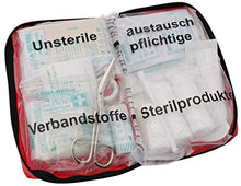 Carica l&#39;immagine nel visualizzatore di Gallery, Cartrend 7730042 kit di primo soccorso rosso, DIN 13164, con misure di... - Ilgrandebazar