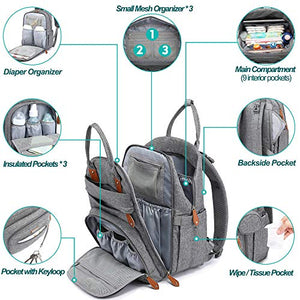 BabbleRoo Zaino Fasciatoio, Grande Capacità per il Cambio Unisex,... - Ilgrandebazar