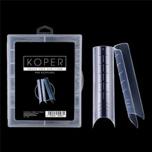 Carica l'immagine nel visualizzatore di Gallery, Koper 120 Pezzi, Unghie Finte Tip Dualform Trasparente per Ricostruzione e Allungamento Unghie Nail con sistema Acrilico e Acrygel, 12 Misure, Tips con Scalino