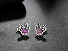 Carica l&#39;immagine nel visualizzatore di Gallery, Shysnow 925 Argento bella Tiny mouse orecchini Natale regalo Stile Uno Viola - Ilgrandebazar