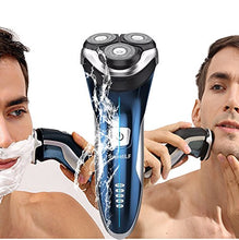 Carica l'immagine nel visualizzatore di Gallery, SweetLF Wet &amp; Dry Rasoio Elettrico Barba Uomo SW-S710501, Blu &amp; Argento