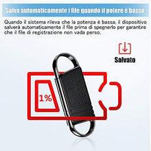 Carica l&#39;immagine nel visualizzatore di Gallery, Registratore Vocale Spia, Mini da 16GB con Attivazione...