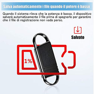 Registratore Vocale Spia, Mini da 16GB con Attivazione...