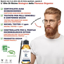 Carica l'immagine nel visualizzatore di Gallery, BIO Olio di Ricino Puro 100%. Castor Oil Spremuto a Freddo Stimola la Crescita dei Capelli/Ciglia/Sopracciglia. Ottimo x la Cura Viso/Corpo/Barba/Unghie. Olio di Ricino per Capelli/Ciglia Vegano 100ml