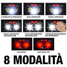 Carica l'immagine nel visualizzatore di Gallery, SUVOM Lampada Frontale LED USB Ricaricabile,2 Pezzi Lampade da Testa Ultra...