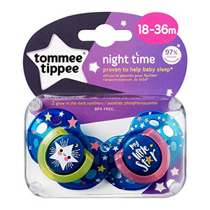 Tommee Tippee Succhietti Night Time, 18-36 Mesi, Modelli assortiti, 2 Pezzi - Ilgrandebazar