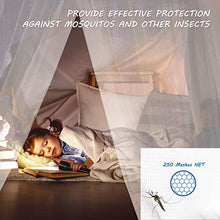 Carica l&#39;immagine nel visualizzatore di Gallery, QXMCOV Zanzariera Letto con Sospensione Installa Kit e Borsa Portatile,...