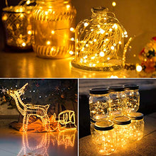 Carica l'immagine nel visualizzatore di Gallery, TOPYIYI Catena Luminosa Esterno【2 Pezzi】, 12M 120LED Stringhe Luci LED a Batteria, Luci Natale Impermeabile, Luci da Esterno e Interni per Partito, Feste, Natale, Matrimoni, Albero, Giardino, Regali