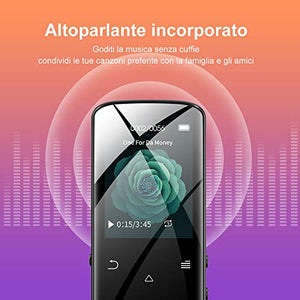 RUIZU Lettore Mp3, Mp3 da 8 GB con Bluetooth, Altoparlante...
